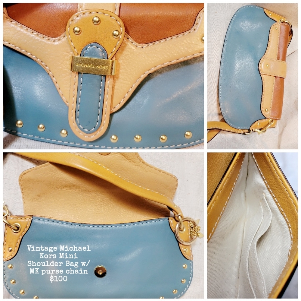 *VINTAGE* NWOT Michael Kors Leather Mini Shoulder Bag